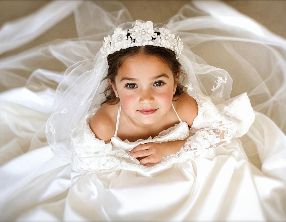 Trying mom's wedding dress