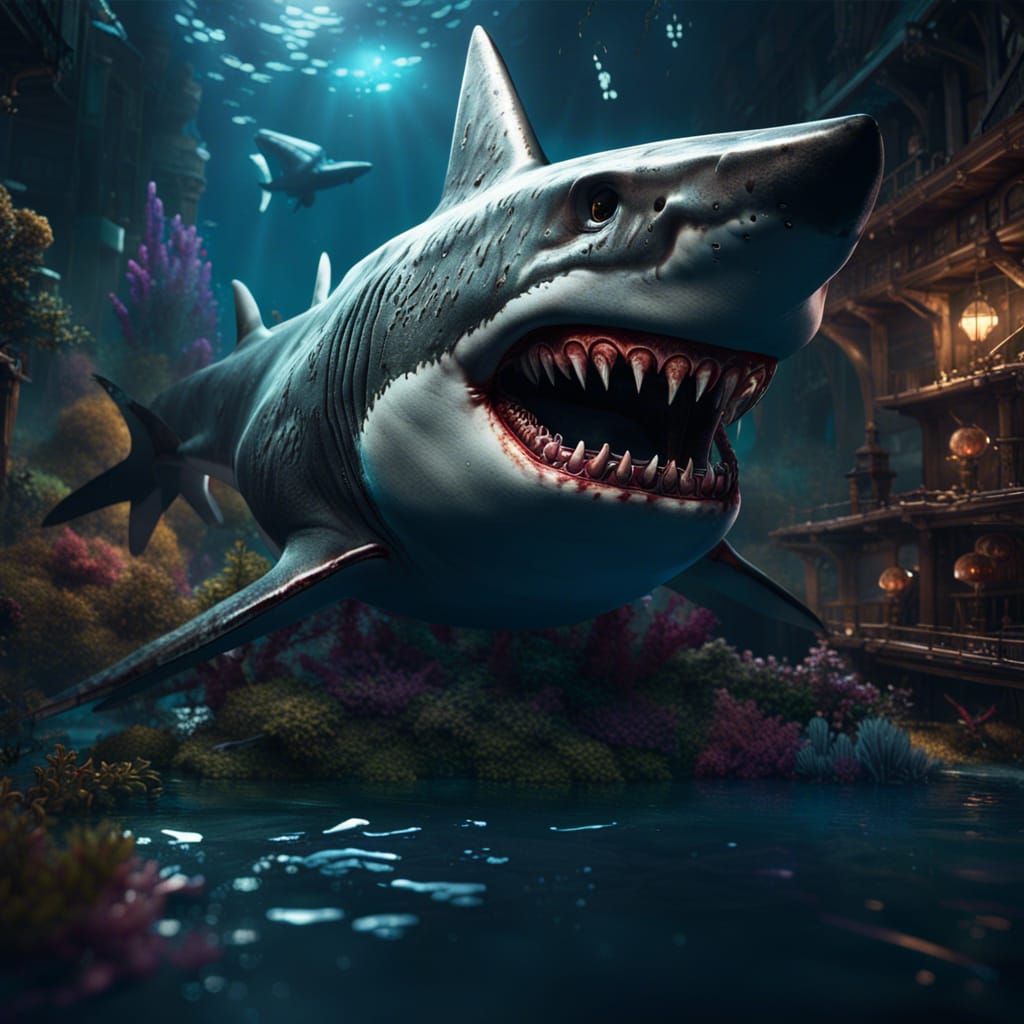 Detailed Shark Fantasy Concept Art