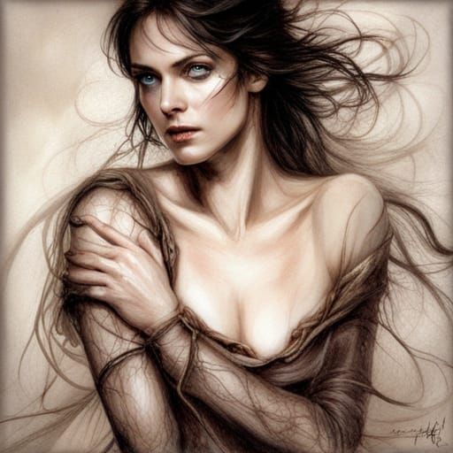 Gothic Lover in Supernatural Atmosphere, Digital Art