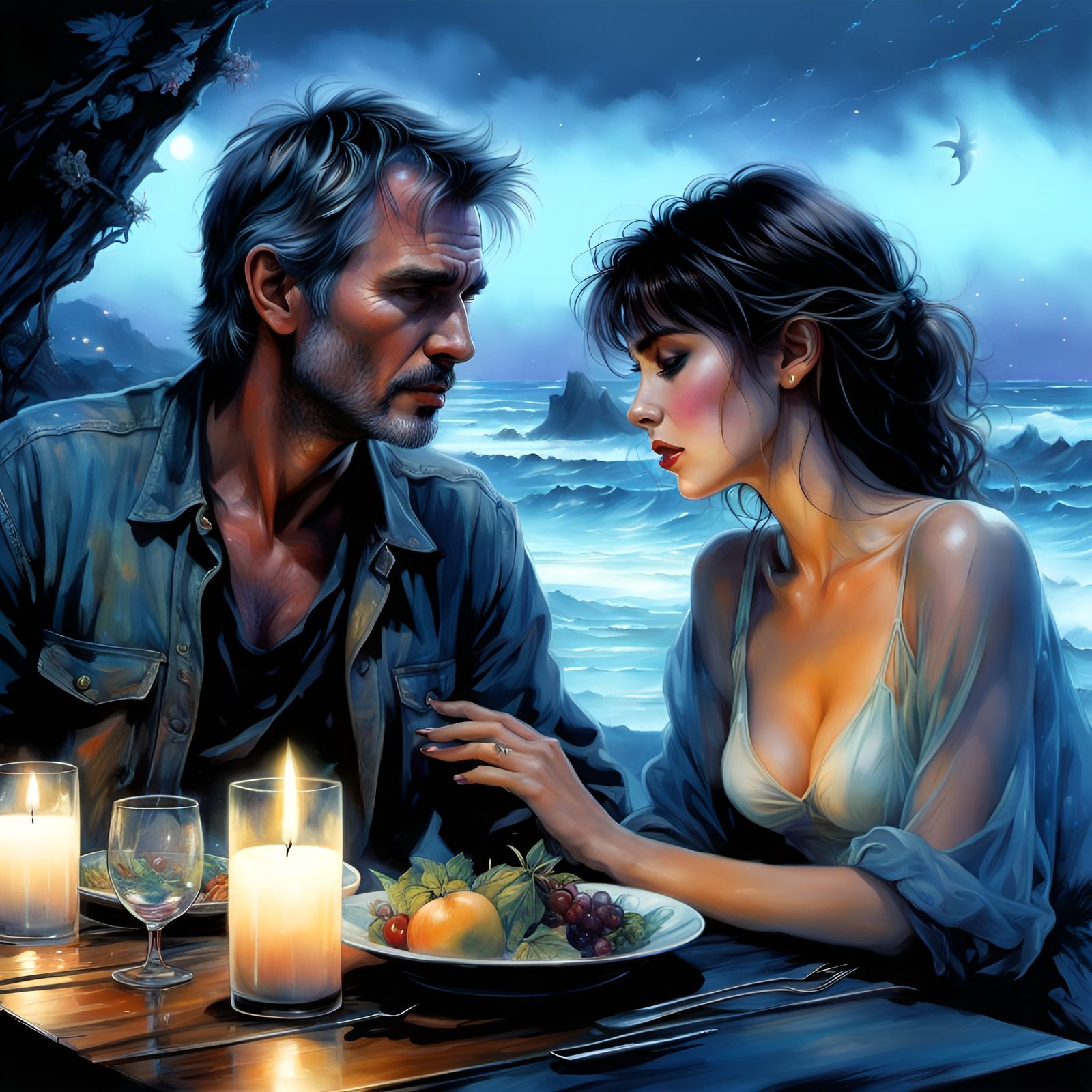 Romantic Candlelit Dinner At Beach 🐚💫🩵 v2