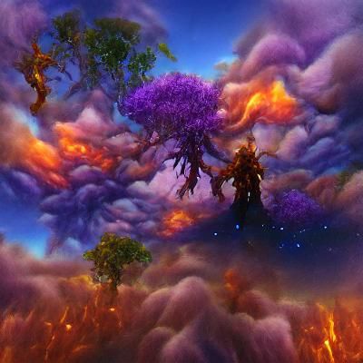 Yggdrasil Tree Spans Across Endless Sky