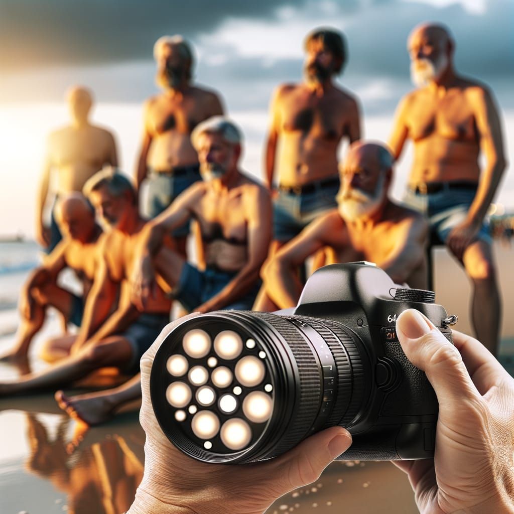 Men Enjoying a Sunny Day at the Beach