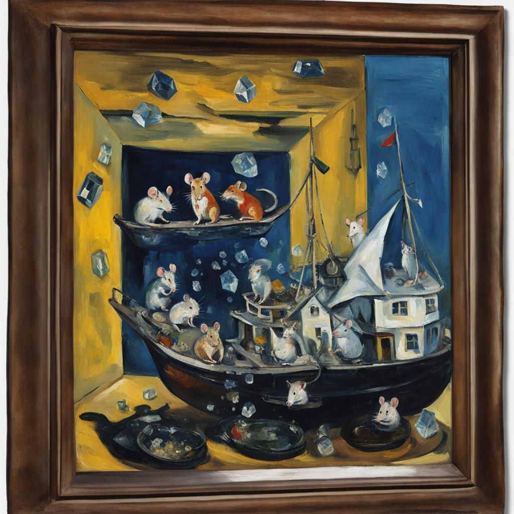 Crystal Ship Still Life, Classical Art Style