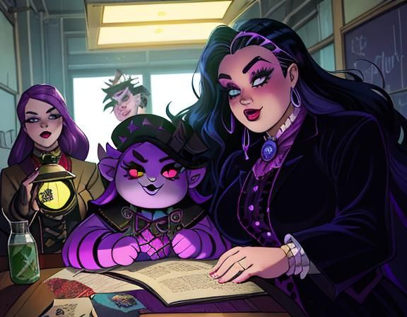 Monster High Dolls in Hong Kong Alley at Night