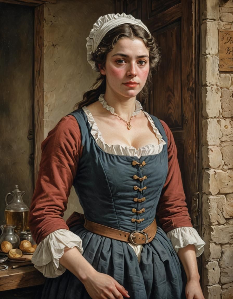 18th Century Innkeeper Portrait in Hyperrealism