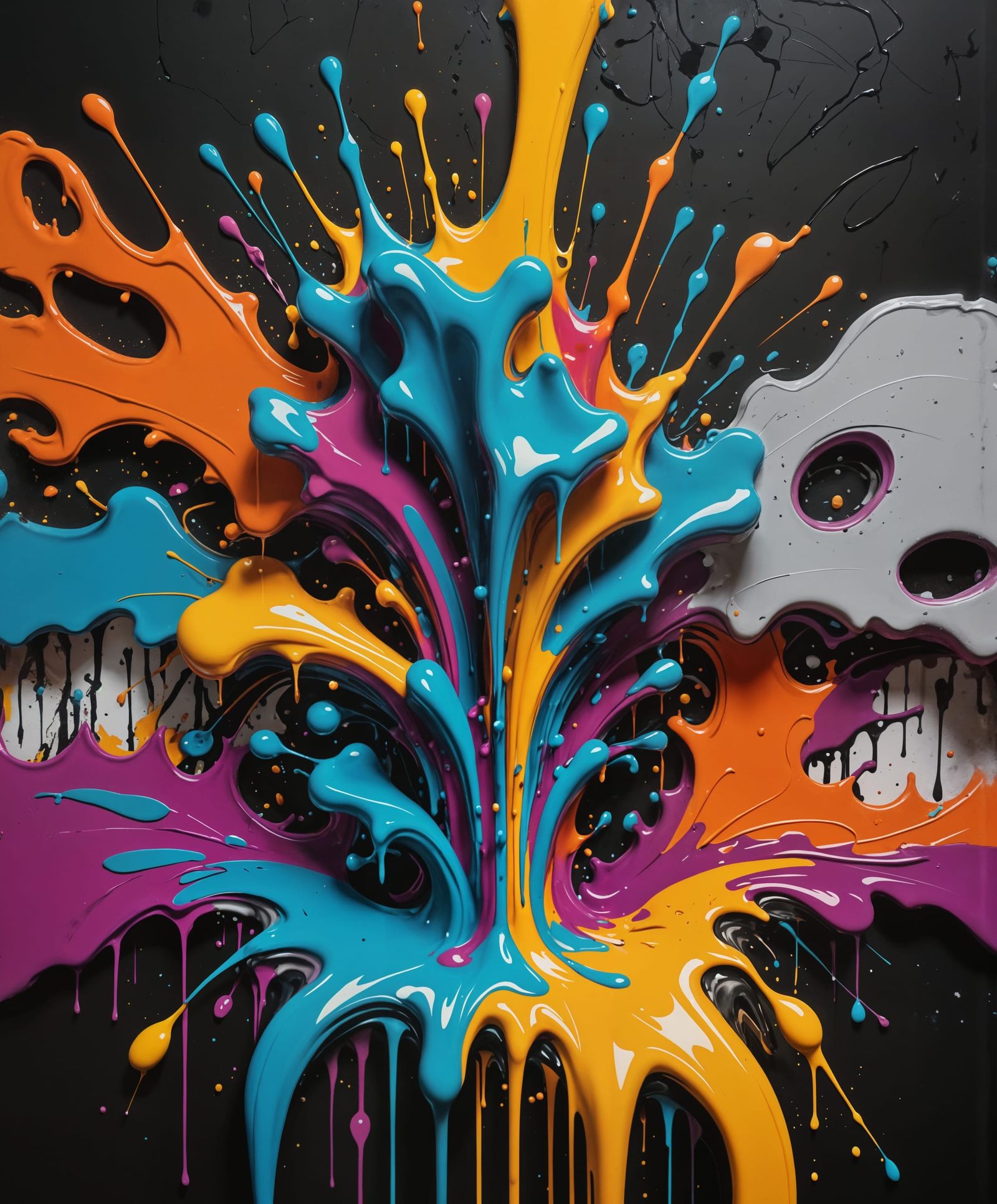 Colorful Polychromatic Graffiti Art in Ultra Quality