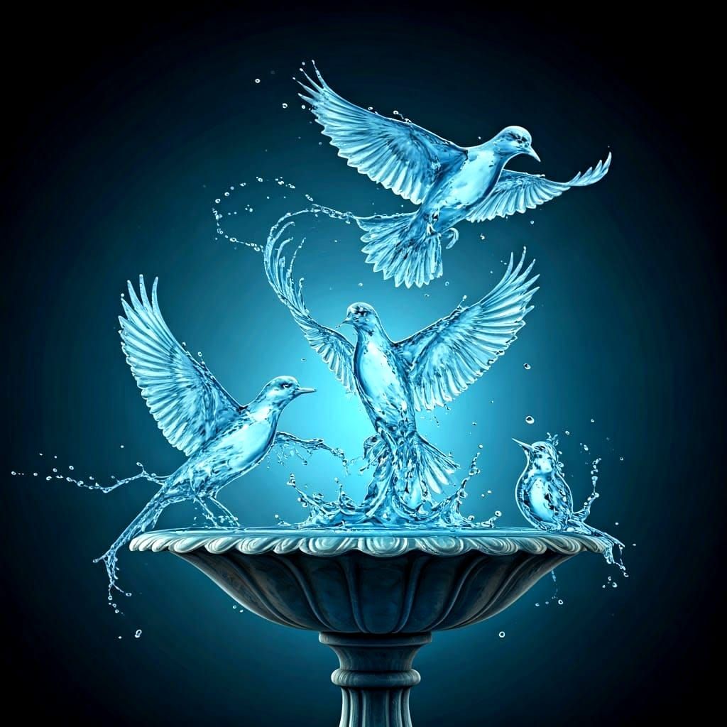 Surreal Water Birds Take Flight in Ethereal Beauty