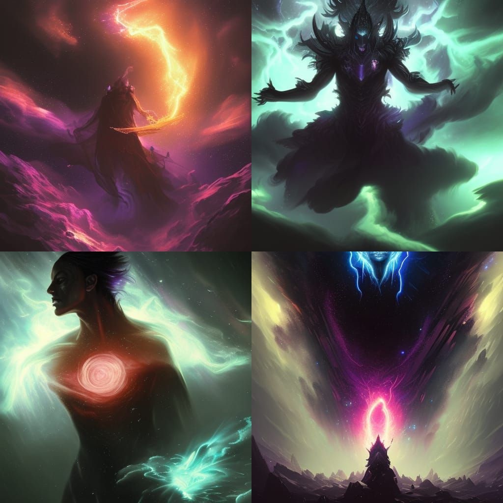 Cosmic Monster of the Dark Galaxy: A Digital Art Masterpiece