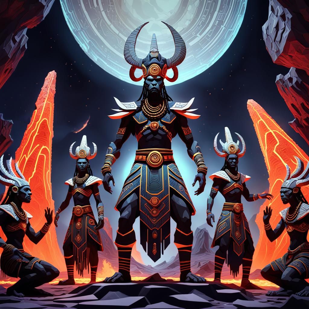 Vulcan Witchdoctor Ritual on Lava Planet