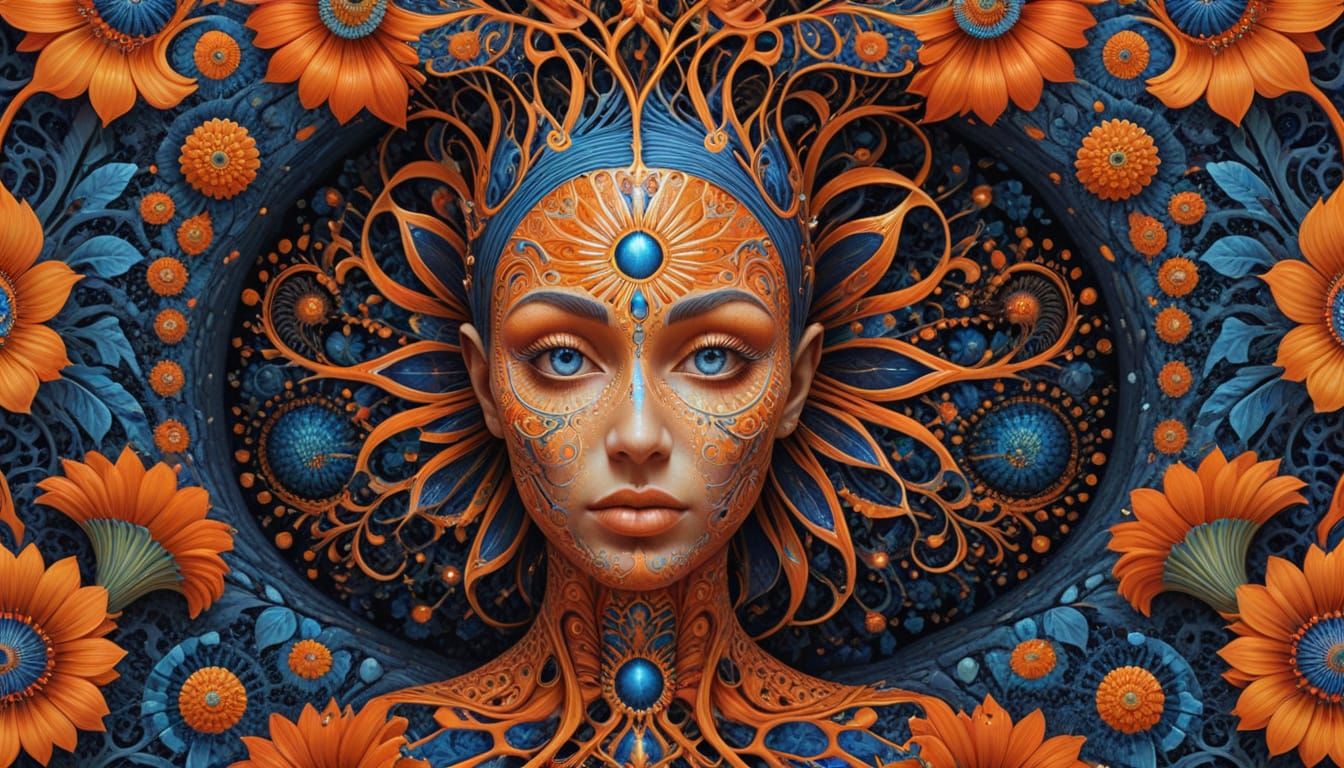 Psychedelic 1960s Sock Design with Fractal Tunnels