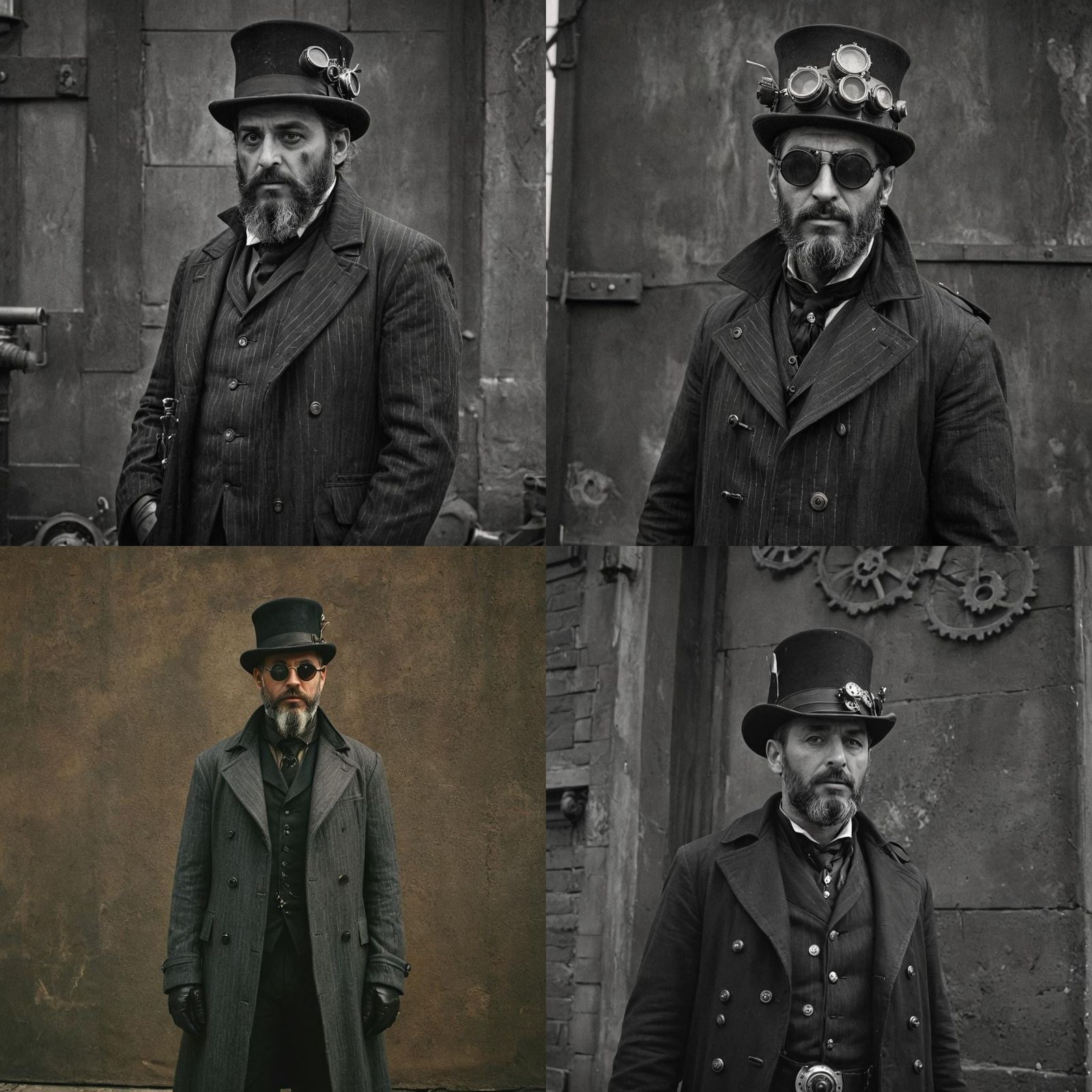 Steampunk Man with Eye Patch in Cinematic Style