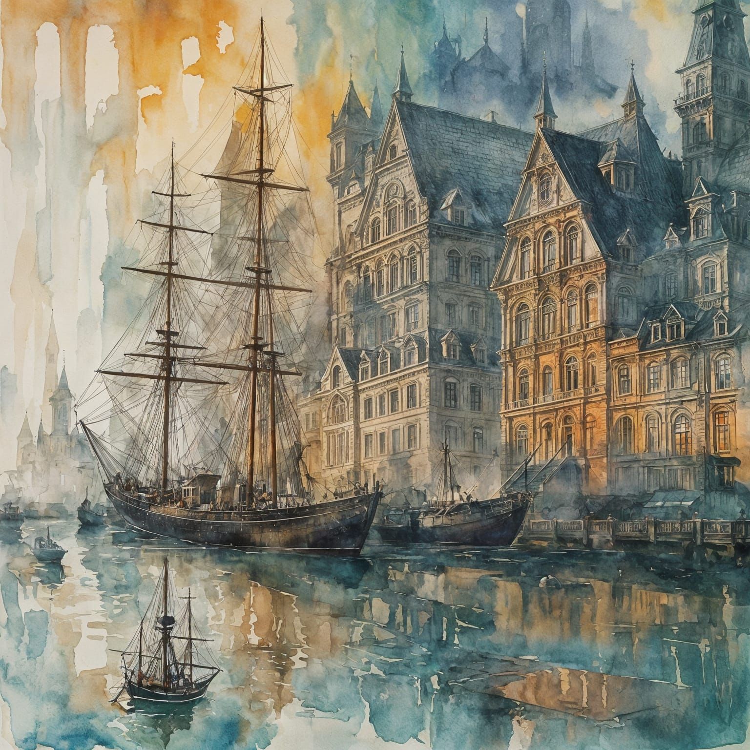 Epic Ice Sword Masterpiece in Gouache Style