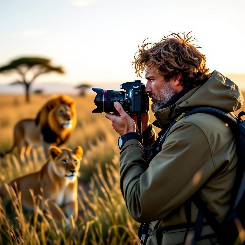 Wildlife Photographer Captures Lion Family in Vibrant Detail