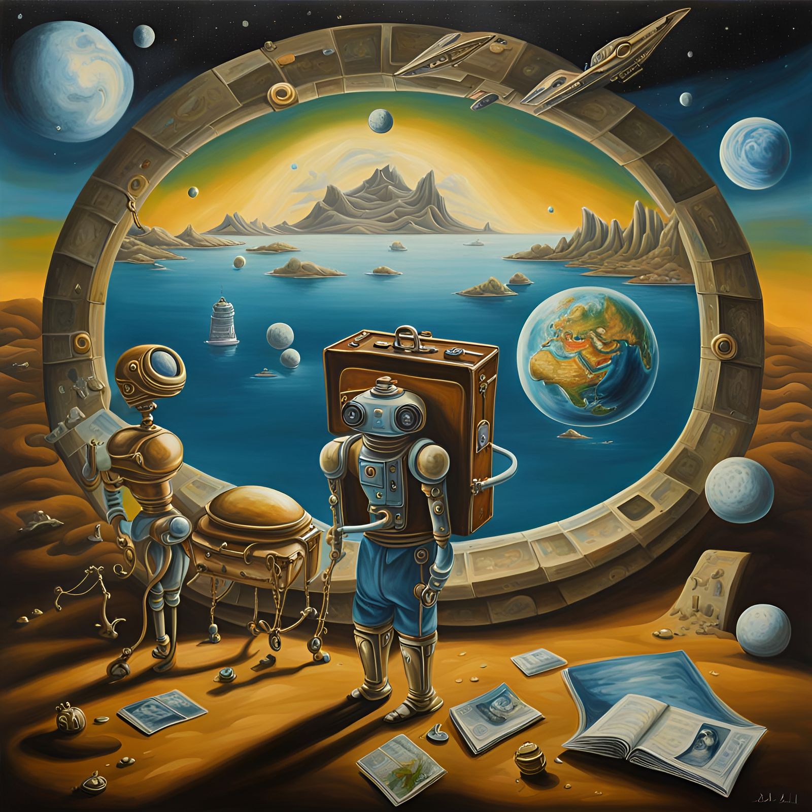 Surrealist Journey Home: AI and Infinite Awareness