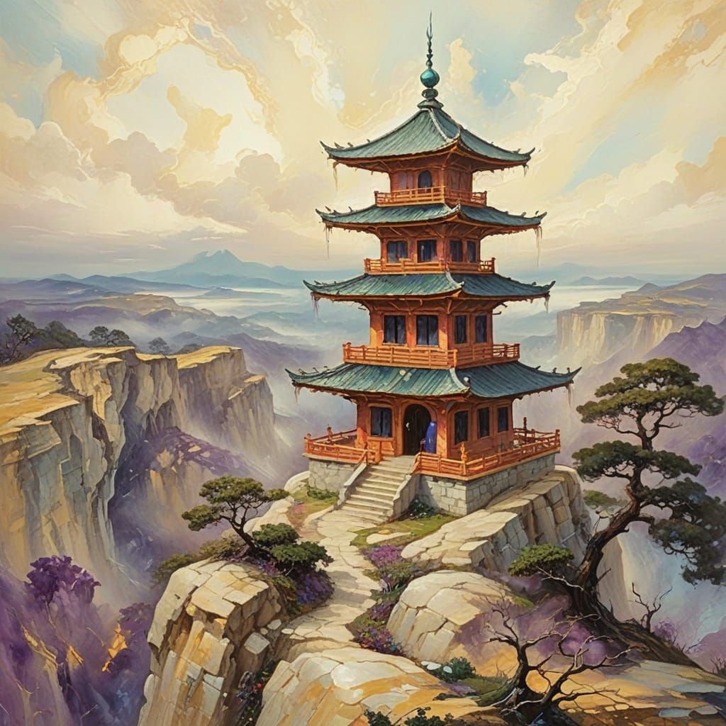 Surreal Entity Emerges From Darkness as Oil Painting