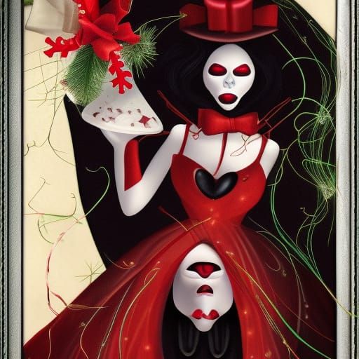 Dark Macabre Feminine Christmas with Gothic Flair