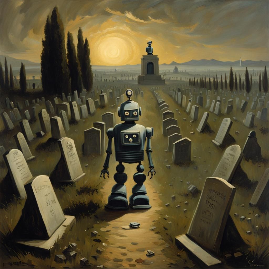 Robot Workout in Graveyard, Baroque Style