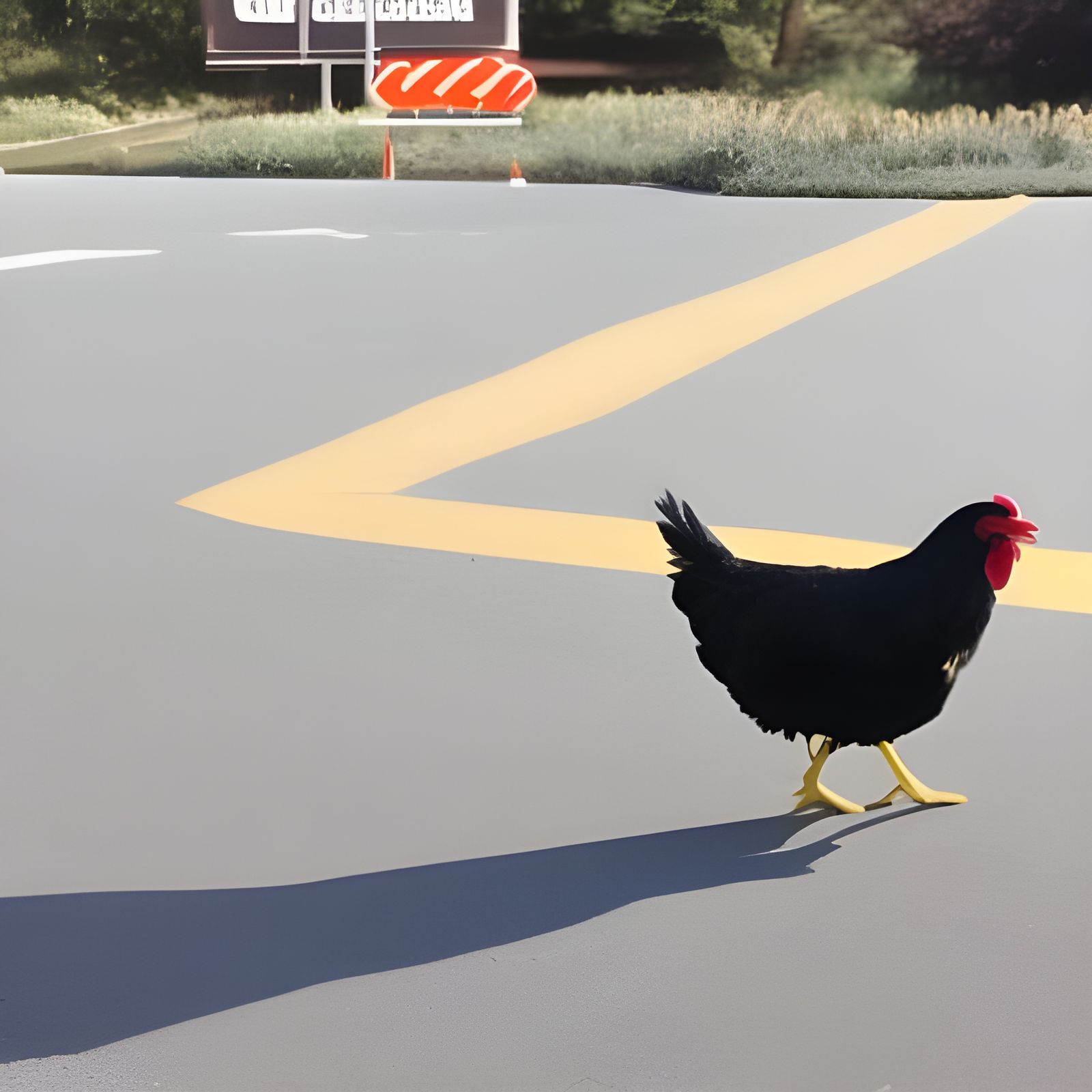 Chicken Crossing Road: An AI Interpretation