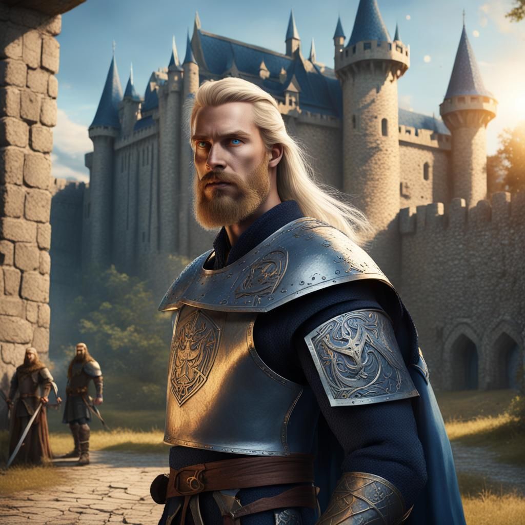 Majestic Viking Warrior King in Medieval Castle