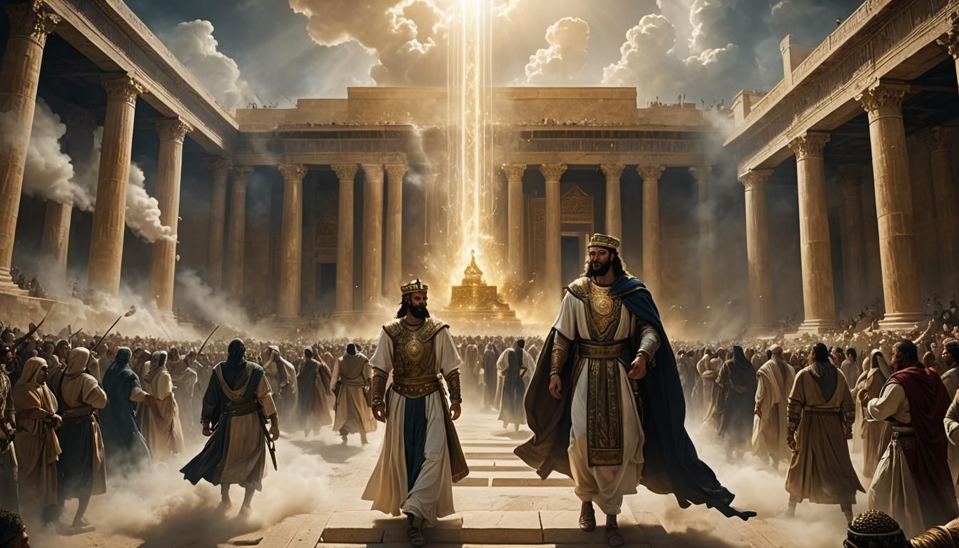 King Solomon and the Divine Light at Temple Dedication