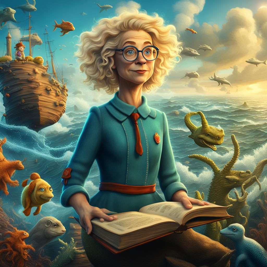 Dr. Seuss Style Teacher's Whimsical Journey