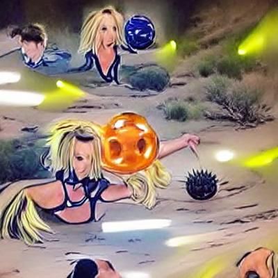 Britney Spears with Dragonballs Anime Style