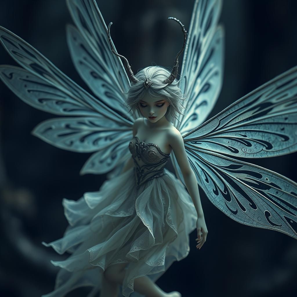 Ethereal Fairy Exudes Malevolent Beauty in Primeval Forest