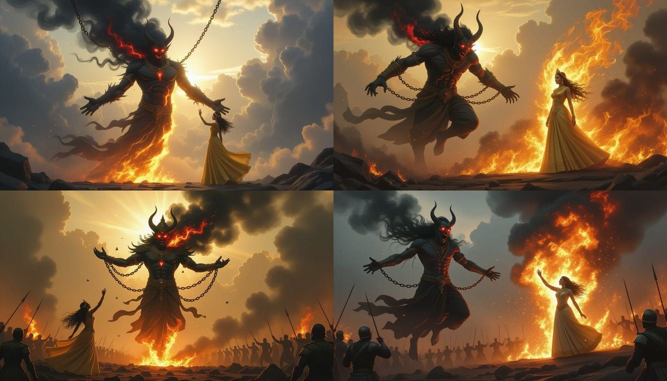 Epic Battle: Light Over Darkness in Fantasy Art