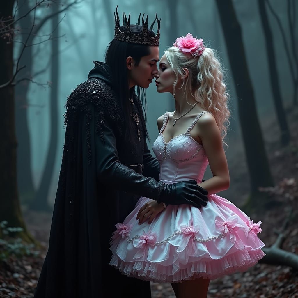 Cyberpunk King of the Underworld Captures Frilly Bride in Da...