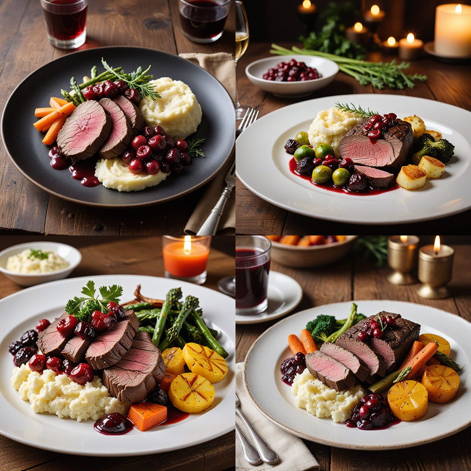 Venison Plate in Warm Winter Cuisine Style