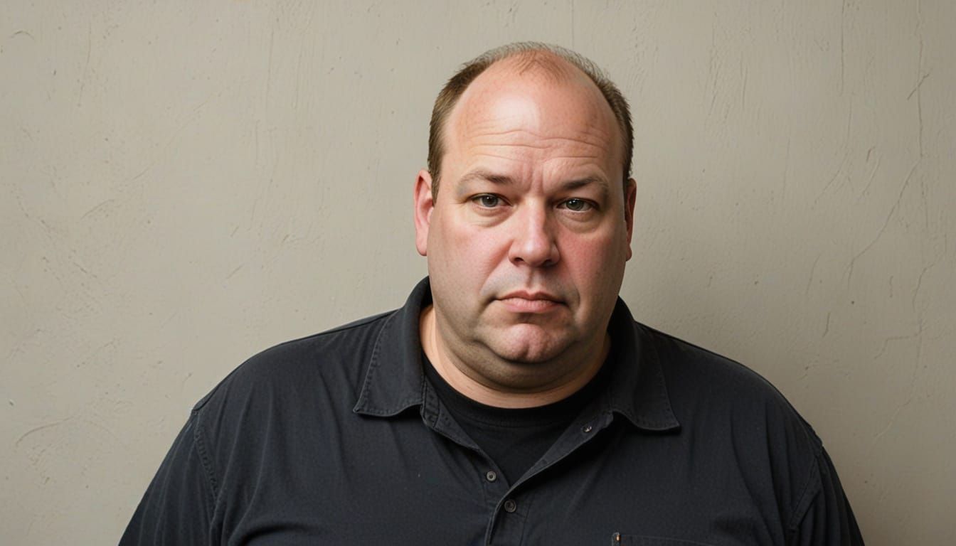 Amused, Caffeinated Man Portrayed as Neurotic and Impish