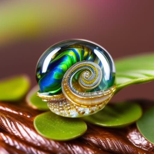 Miniature Rainforest Inside Glass Snail Shell