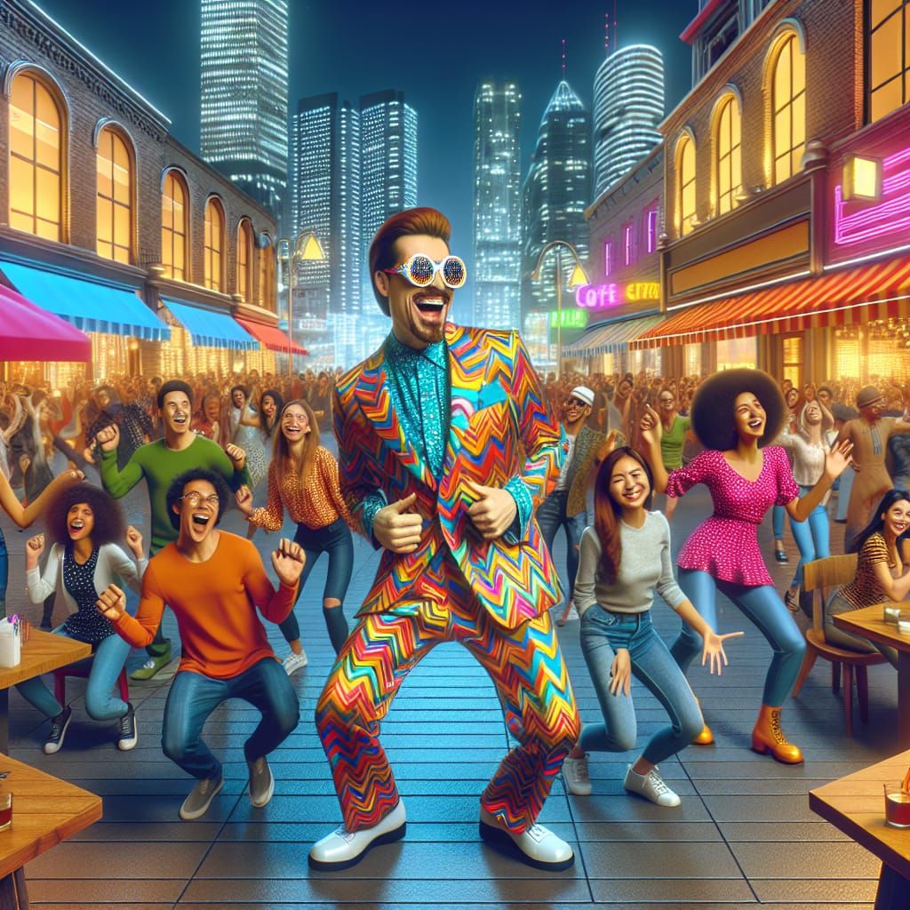 Energetic City Dance Scene