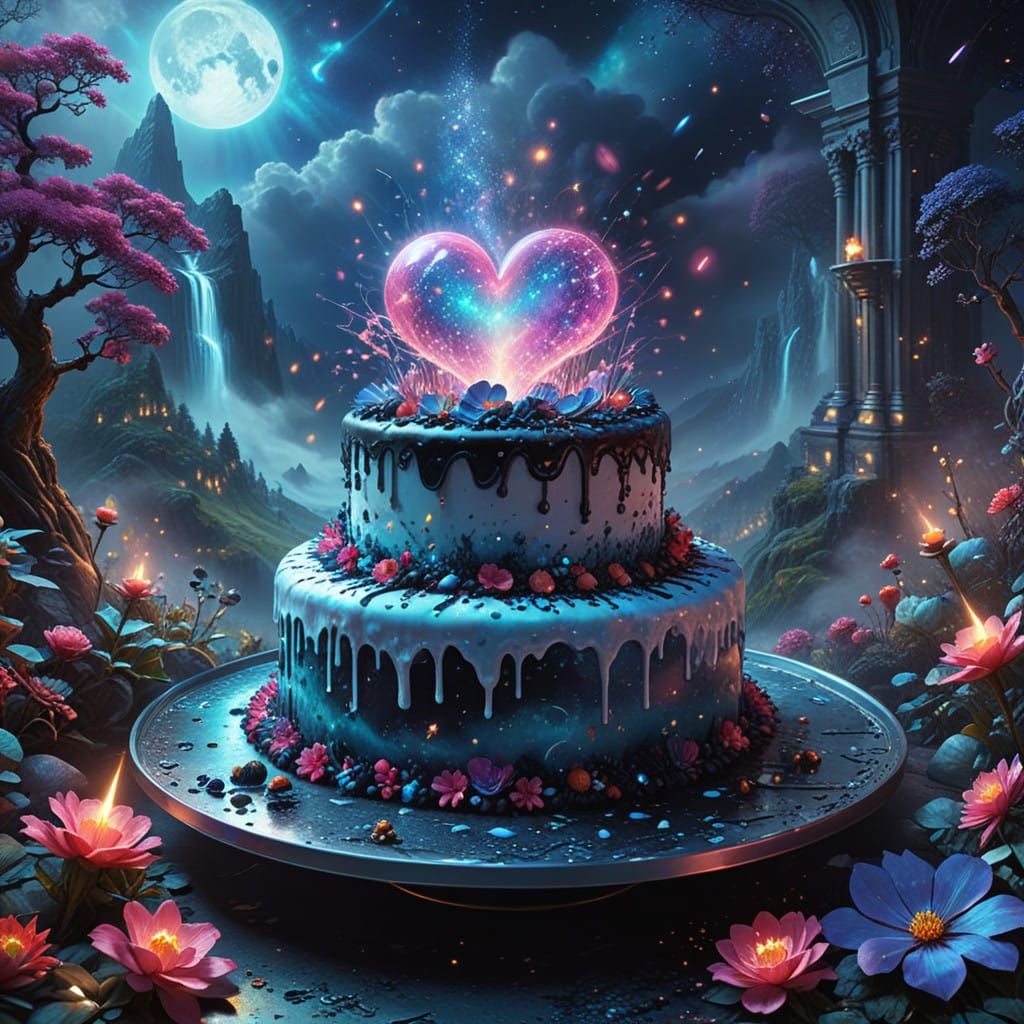 Surreal Still Life of Gourmet Galaxies in Vibrant Pop Art St...