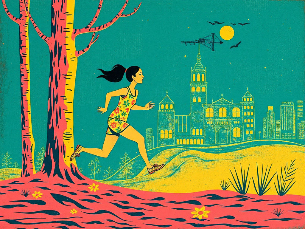 Ultraminimalist Runner in Acid Teal and Neon Ochre