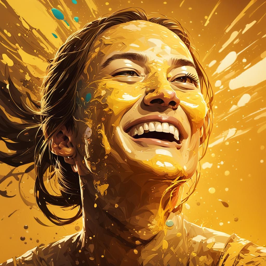 Joyful Face in Neoclassical Style