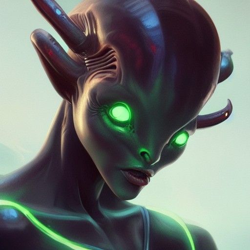 Detailed Alien Warrior Girl Portrait in Unreal Engine