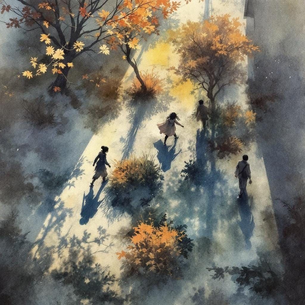 Atmospheric Watercolor Street Scene in Yoshida and Wou-Ki St...