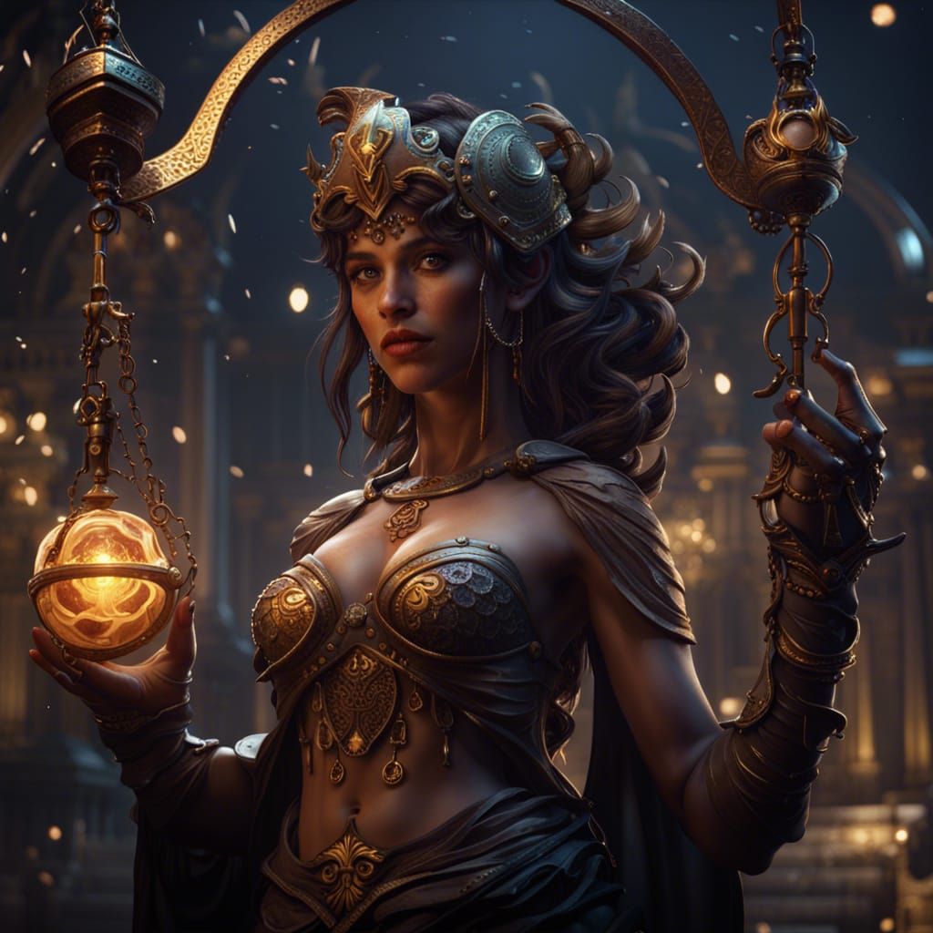 Libra: Dark Fantasy Model in Volumetric Lighting