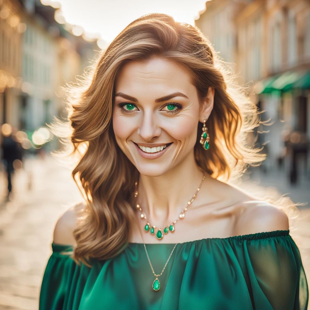 Elegant Portrait of a Young Woman in Pastel Colors