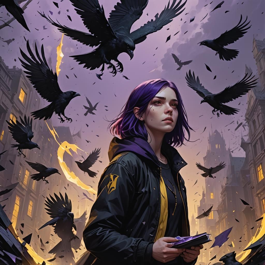 Teenager with Obsidian Shard in Dark Fantasy Style