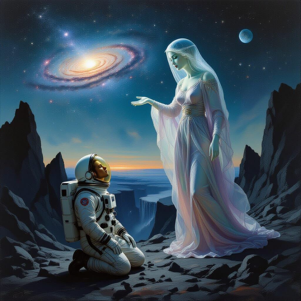 Cosmonaut's Desperate Struggle on Alien World