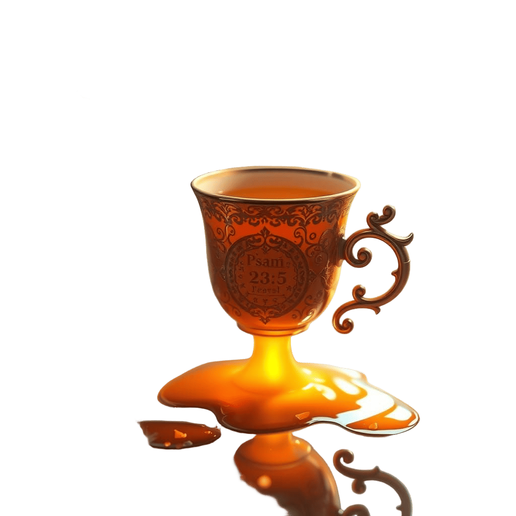 Quirky T-Shirt Logo with Radiant Golden Cup