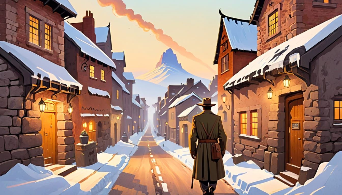 Cityscape in Style of Frank Ashe