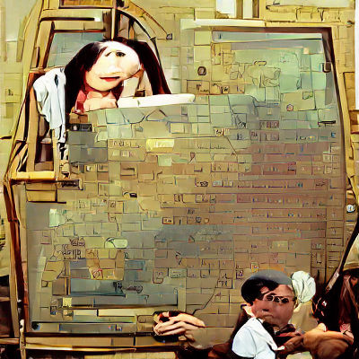 Mona Lisa in Norman Rockwell Style