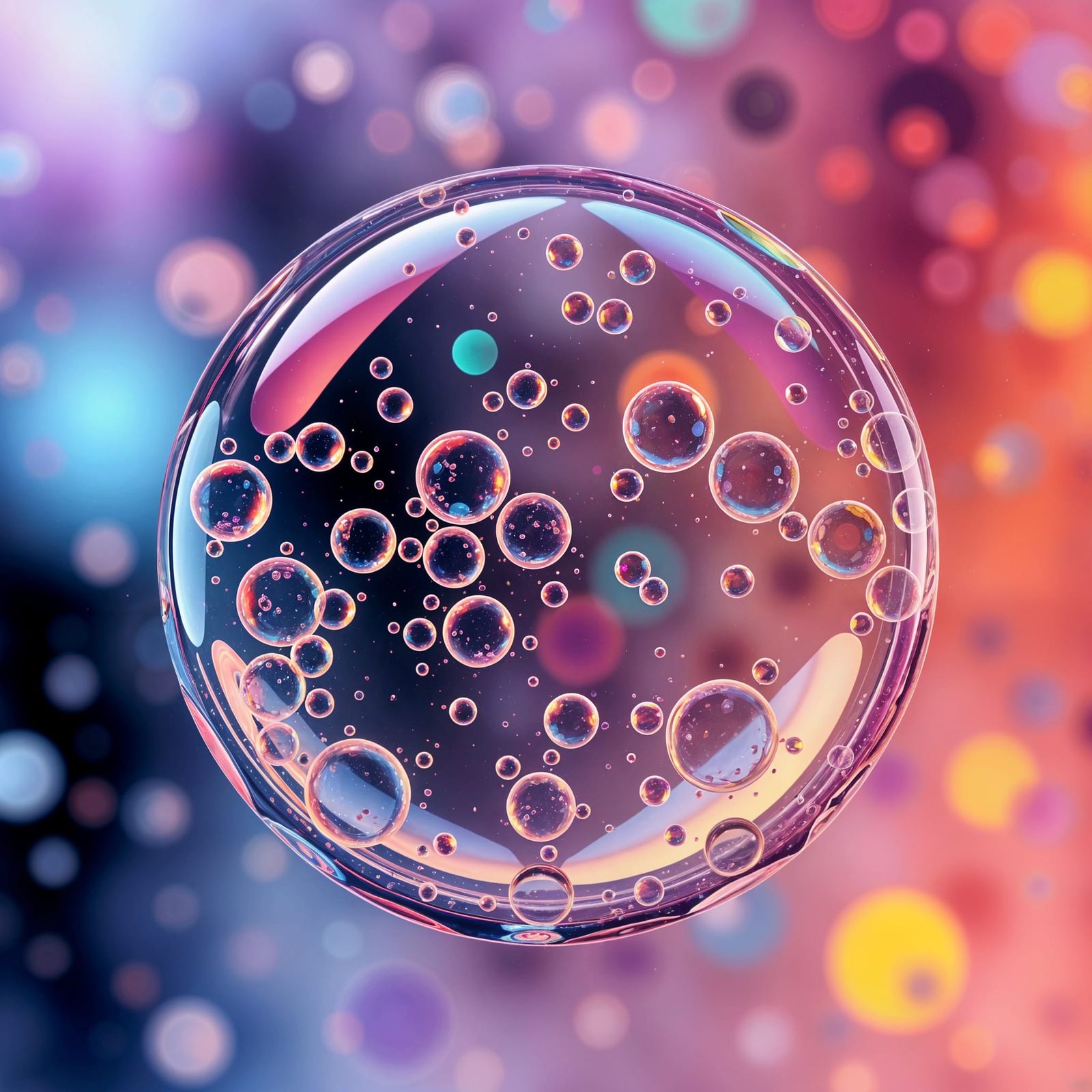 Psychedelic Diatom Soap Bubble Geometric Pattern