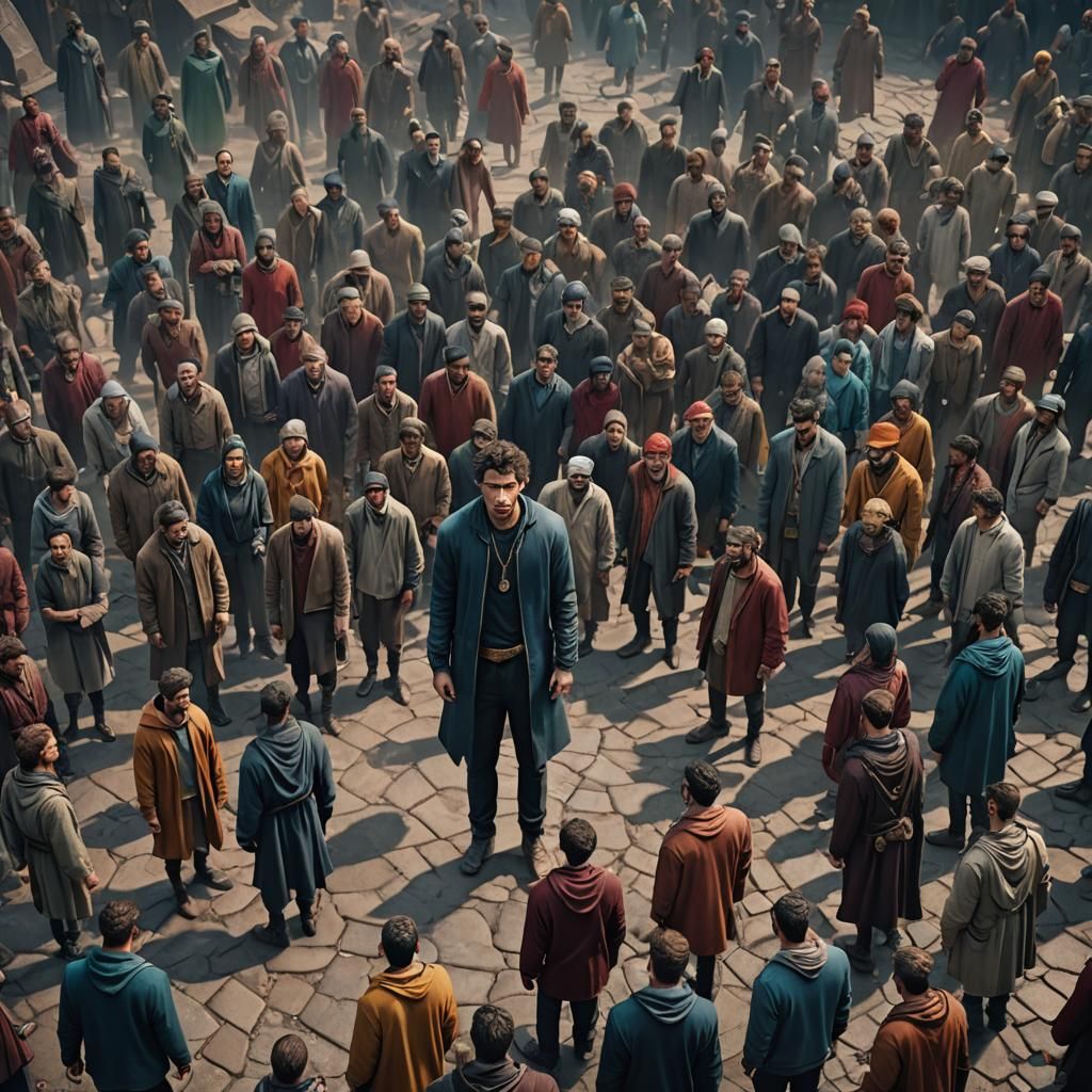 Lonely Misfit in a Crowd: Fantasy Concept Art