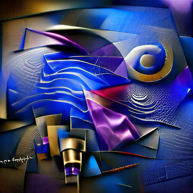 AI Generated Cobalt Blue Abstract