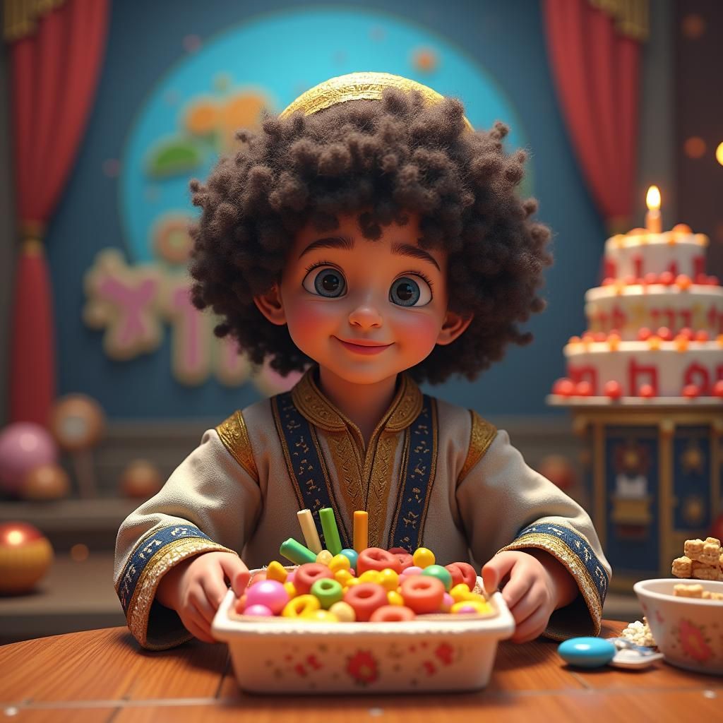 Orthodox Child Actor in Reality Show, Fantasy Art Style