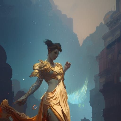 Apollo Concept Art in Art Nouveau Style